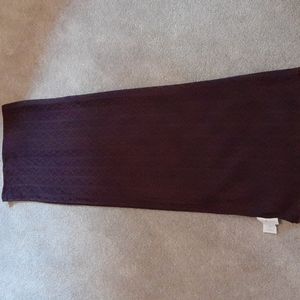 Tory Burch Logo Dark Purple Oblong Scarf